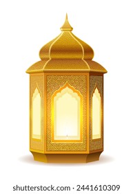 islamic lantern muslims attribute of religion stock vector illustration