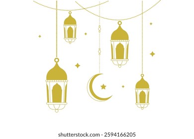 Islamic Lantern Ornament Vector Illustration