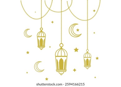 Islamic Lantern Ornament Vector Illustration