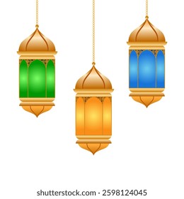 Islamic lantern vector design, Graphic design icon