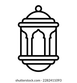 Islamic lantern vector design, portable light icon in modern style