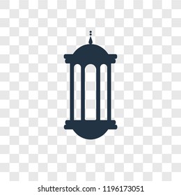 Islamic Lantern vector icon isolated on transparent background, Islamic Lantern transparency logo concept