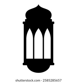 Islamic lantern vector icon,silhouette minimalist and elegant concept,isolated on white background,can be for ramadhan kareem decoration