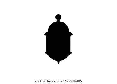 Islamic Lantern vector silhouette isolated in white background