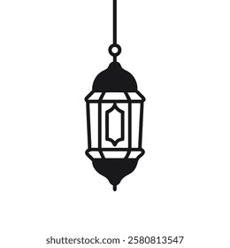 Islamic lantern vector silhouette for ramadan kareem