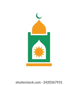 Islamic lanterns icon vector flat design