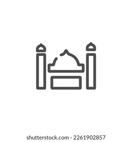 Islamic lattern design logo vector