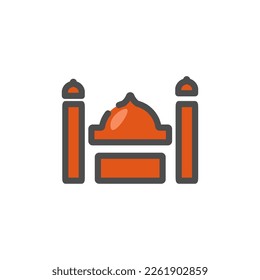 Islamic lattern design logo vector