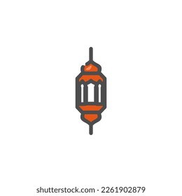 Islamic lattern design logo vector