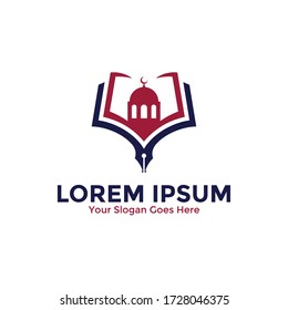 Islamic Learning Logo Design Template. Islamic School Logo. Islamic Education Logo. Vector Illustration.
