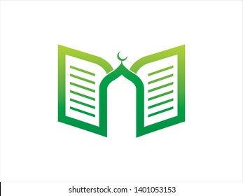 Islamic Library Logo Template Icon Symbol Stock Vector (Royalty Free ...