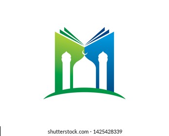 Islamic Library Logo Template Icon Symbol Stock Vector (Royalty Free ...