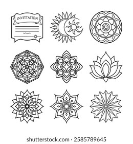 Islamic Line Art Vector Illustration