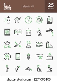Islamic Line Icons