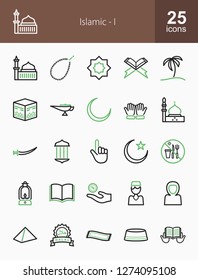 Islamic Line Icons