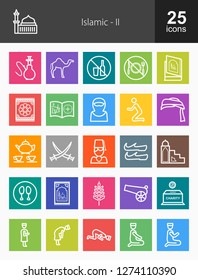 Islamic Line Icons