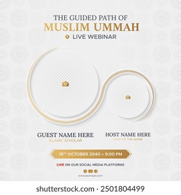 Islamic live webinar podcast talk show cover social media post design