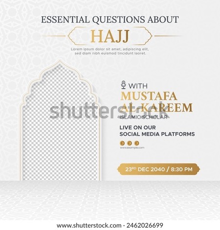 Islamic live webinar podcast talk show cover social media post design