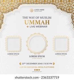 Islamic live webinar talk show podcast cover social media post design