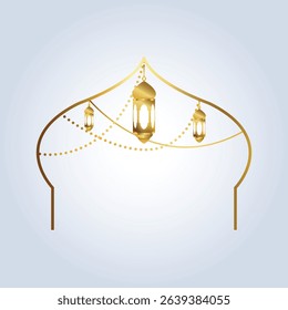 Islamic logo, design art with a lantern