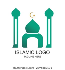 Islamic logo design simple concept Premium Vector