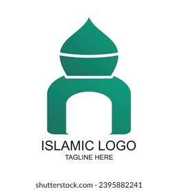 Islamic logo design simple concept Premium Vector