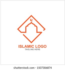 Islamic Logo Design Template. Mosque Icon Design Template 