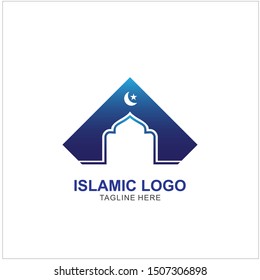 Islamic Logo Design Template. Mosque Icon Design Template 