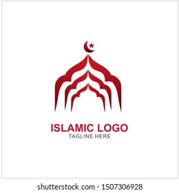 Islamic Logo Design Template. Mosque Icon Design Template 