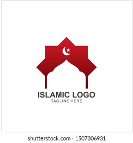 Islamic Logo Design Template. Mosque Icon Design Template 