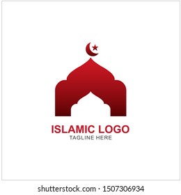 Islamic Logo Design Template. Mosque Icon Design Template 