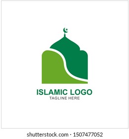 Islamic Logo Design Template. Mosque Icon Design Template 