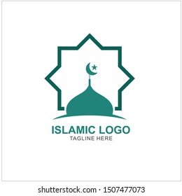 Islamic Logo Design Template. Mosque Icon Design Template 