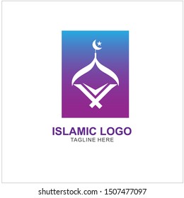 Islamic Logo Design Template. Mosque Icon Design Template 