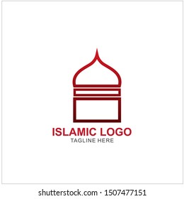 Islamic Logo Design Template. Mosque Icon Design Template 
