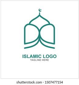 Islamic Logo Design Template. Mosque Icon Design Template 