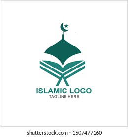 Islamic Logo Design Template. Mosque Icon Design Template 