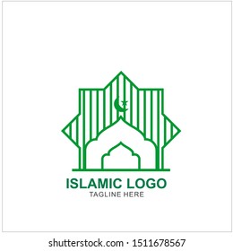 Islamic Logo Design Template. Mosque Icon Design Template 