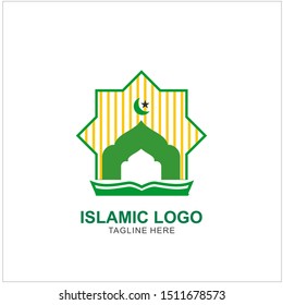Islamic Logo Design Template. Mosque Icon Design Template 