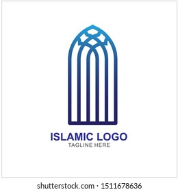 Islamic Logo Design Template. Mosque Icon Design Template 