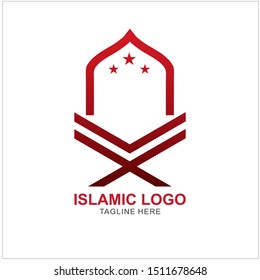 Islamic Logo Design Template. Mosque Icon Design Template 