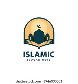Islamic logo design vector, template icon illustration