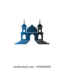 Islamic logo, Mosque icon design vector template illustration