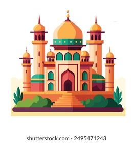 Islamic logo, Mosque icon design vector template