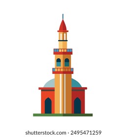 Islamisches Logo, Moschee-Ikone Design Vektorgrafik Vorlage