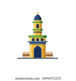 Islamisches Logo, Moschee-Ikone Design Vektorgrafik Vorlage