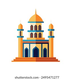 Islamic logo, Mosque icon design vector template