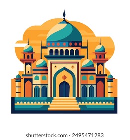Islamic logo, Mosque icon design vector template