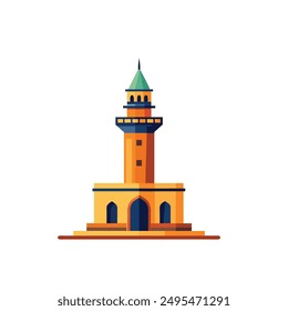 Logotipo islámico, Plantilla de Vector de diseño de icono de mezquita
