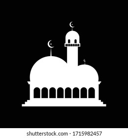 Logo islámico, plantilla vectorial de icono de mezquita